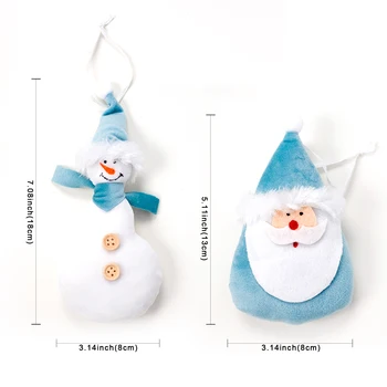 1pcs Mielas Kalėdų Medžio Apdaila Pakabukas Pilka Mėlyna Santa Sąlyga Sniego Lėlė Kabantys Papuošalai Kalėdų Dekoracija Namuose