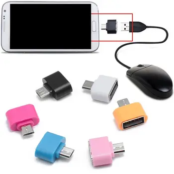 1pcs Mini OTG Adapteriai Mobilųjį Telefoną, Planšetinį kompiuterį Kortelių Skaitytuvas Micro USB Pelę, Klaviatūrą Irimą