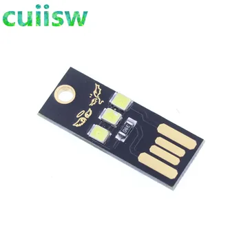 1pcs Naktį Lempos Mini Pocket Kortelė USB Power LED 