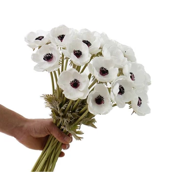 1pcs Nekilnojamojo touch dirbtinis Anemone gėlės rožės nuotaka vestuvių laikydami rankoje gėlių namų kambarį dekoro Nuotraukų rekvizitai netikrą gėlių