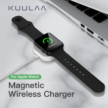 1pcs Nešiojamų Magnetinio Belaidis Kroviklis Indukcijos Apple Žiūrėti 1 2 3 4 Serijos Usb Power Apmokestinimo IWatch Su Keychain