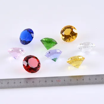1pcs Optinis K9 Spalvų Kristalų, Stiklo Rutuliukai Deimantų Akmens Nereguliarus 3cm Amatų Ornamentas, Papuošimas Aksesuarai Dovanos