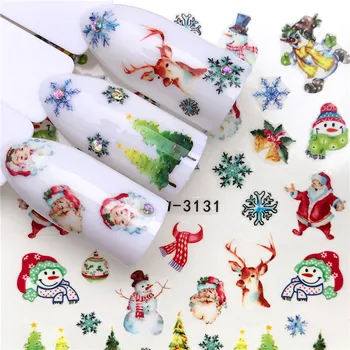 1pcs Slankmačiai Nagų Wrap Kalėdų 3D Lipdukai Nagų Dailės Papuošalai Santa Perdavimo Lipdukai Priedai Patarimas Manikiūro Įrankis