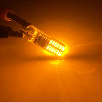 1pcs T10 W5W led strobe flash silikono gelio šviesos 194 168 3014 24LED LED mirksi Lemputės Patvirtinimo Žibintai 12V 2 modelio Žibintai