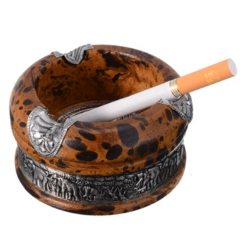 1Set 3Inch Derliaus Medienos Peleninę Dėklas Rankų darbo Tabako Rūkymas Cigarečių, Peleninė, Pelenų Plokštelės Atveju Namų Rūkymas