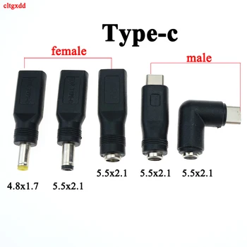 1x USB C Tipo 5.5 * 2.1 mm, patelių iki 5.5X2.1 / 4.8 * 1.7 mm, Micro USB male 