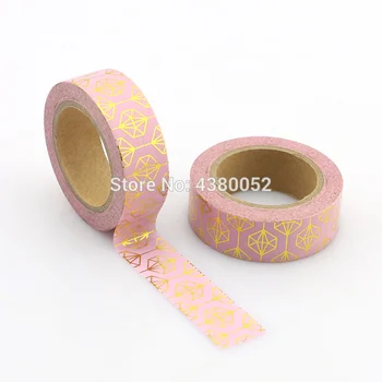 1X visą Rožinė Aukso Folija, Popieriaus Washi Tape Nustatyti Japonijos Scrapbooking Dekoratyvinės Juostos Korio Foto Albumo Namų Puošybai