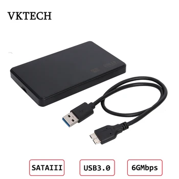 2.5 colio HDD SSD Atveju Sata į USB 3.0-2.0 Adapteris Nemokamai 5 Gb / s Box Kietojo Disko Gaubto Paramos 2TB HDD Diską 