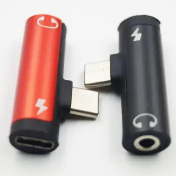 2 In 1 Ausinių Garso Perdavimo USB Tipo C 3.5 mm Audio Aux Ausinių Lizdas Laido Adapteris, Splitter Konverteris Mobilaus Telefono