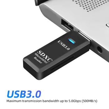 2 IN 1 Kortelių Skaitytuvas USB 3.0 Micro SD TF Atminties Kortelės Skaitytuvas High Speed Multi-card Rašytojas Adapteris 