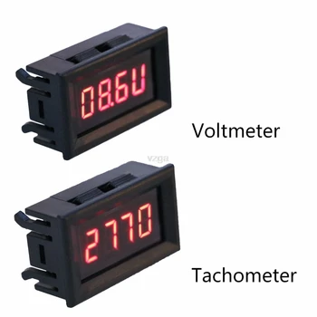 2 in 1 LED Matuoklis Tachometras Skaitmeninis RPM Voltmeter Auto Variklio sukimosi Greičio MAY25 dropship