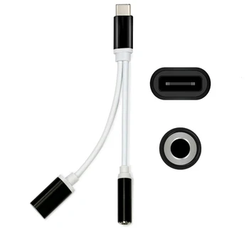 2 In 1 Splitter Adaptateur USB-C-3.5 AUX Audio Kabelis Už Garbę 20 Pro Huawei 30 P20 Mate20 Pro Nova5 Adaptador
