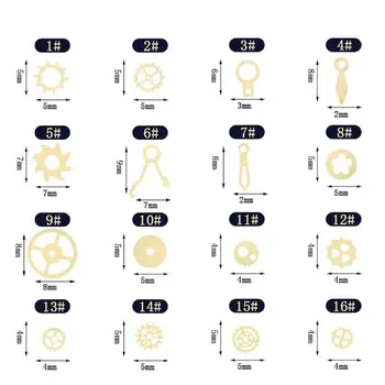 2 Langelis Mini Sumaišyti Steampunk Pps Pavarų Laikrodis Žavesio UV Rėmo Sakai Papuošalai Įdarai T4MD
