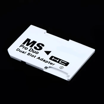 2 Micro SD TF Atminties Stick MS Pro Duo Double Slots Atminties Kortelės Adapterį Reader PSP Kortelės Dvejopo 2 Lizdo Adapteris