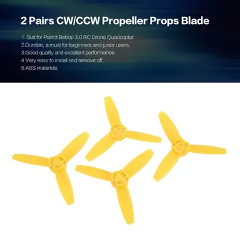 2 Poros CW/CCW Sraigto Rekvizitai Blade Papūga Bebop 3.0 RC Drone Quadcopter UAV Orlaivių Atsarginės Dalys, Priedai Komponentas