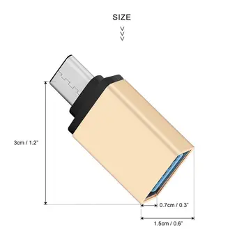 2 Spalvų Tipas-C USB OTG Adapteris Keitiklis USB 3.0 Konvertuoti į C Tipo USB-C Prievado Adapteris Įkrovimo Sync 