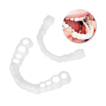 2 vnt. Plastikinių Dantų Šypsena, Dantų Breketus Nustatyti Šypsena, dantų Protezų Kosmetikos Dantų Patogus Lukštu Padengti Dantų Balinimas Dantų, dantų Protezų