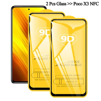 2 Vnt. už Poco X3 NFC Grūdinto Stiklo Apsaugos Redmi 9C 9A Pastaba 9S Xiaomi Redmi Note9 9Pro Screen Protector Pocophone X3 Stiklo