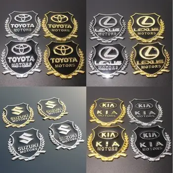 2 x 3D Metalo Automobilio Šoninių Durų Ženklelio Lipdukai, Šoninio Lango Emblema Lipdukai 