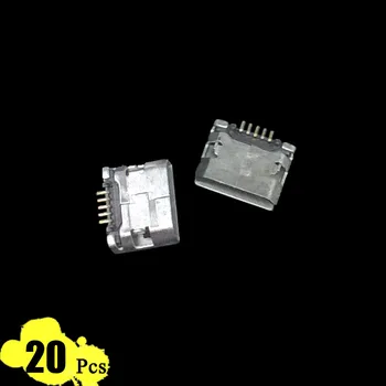 20 Vnt. iš viso Micro USB 5 Pin Butas CINKAVIMAS jack uodega sockect Micro Usb Jungtis Uosto Sockect Samsung