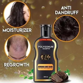 200ml Plaukų Slinkimas Gydymo, Šampūnas, Plaukų priežiūros priemonės, Šampūnas, Baras Imbieras Plaukų Augimą Cinamono Anti-hair Loss Shampoo-Polygonum multiflorum