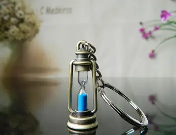 2017 mielas metalo lempos formos smėlio laikrodis laikmatis klavišą grandinės žiedas pora keychain kūrybos pakabukas naujumo elementą-geriausia dovana moterims ir vyrams