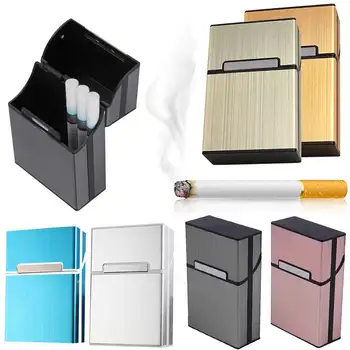 2018 Asmenybės Kūrybos Aliuminio Rūkymas Cigarečių Atveju, Mados Vyrų Cigarų Tabako Savininko Kišenėje Dėžutės Saugojimo Konteineris Dovanų Dėžutėje