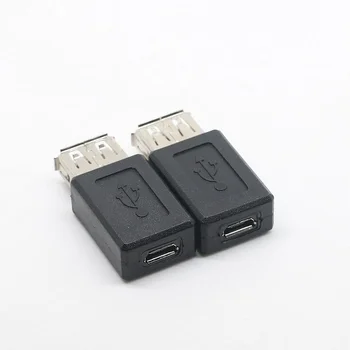 2018 Naujas Black USB 2.0, A Tipo moterį, Micro USB B Moterų Adapterio Kištuką Konverteris usb 2.0, Mikro usb jungtis, didmeninė