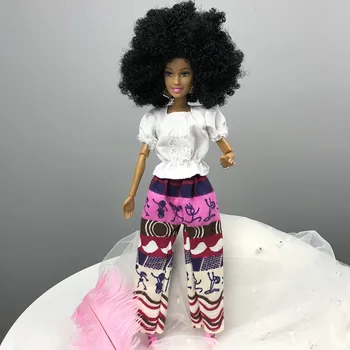 2019 karšto Kilnojamojo Jungtinio Afrikos Žaislas, Lėlė mergaitė Kūdikių Lėlės Mergaitės Gimtadienio Kilnojamojo Jungtinio Afrikos Lėlės Žaislas Juoda Lėlė princesė