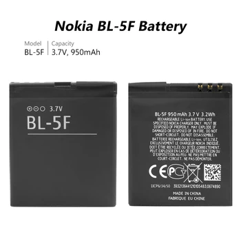 2019 Ličio Geriausią Bateriją BL 5F baterija BL-5F Nokia E65 N93I N72 N93 N95 N98 N99 6290 6210 X5 6710N Baterija