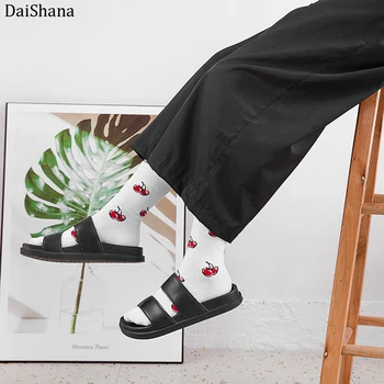 2019 Mados Juokinga Harajuku Kojinių Japonų Kūrybos Vyšnių Kojinės Moterims, Šiltas, Mielas Naujovė Femme Sokken Meias Calzini Donna Mujer