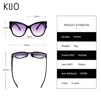 2019 Naujas Mados Prekės ženklo Dizaineris Tom Cat Eye Akiniai nuo saulės Moterims, Negabaritinių Rėmo Derliaus Saulės Akiniai oculos de sol UV400