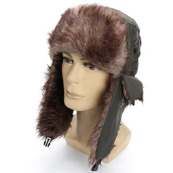 2019 Naujas Unisex Žiemos Trapper Hat Rusijos Trooper Earflap Skrybėlę Žiemą Laikyti Šiltai Slidinėjimo Kepurę Vyrai Moterys Dirbtiniais Kailiais Bombonešis Skrybėlės
