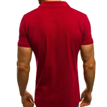 2019 Naujas Vyrų Slim Polo Marškinėliai trumpomis Rankovėmis Atsitiktinis Golfo PoloShirt Jersey Kieto Juoda Raudona atvykimo Viršuje Tees Aukštos Kokybės Plius Dydis