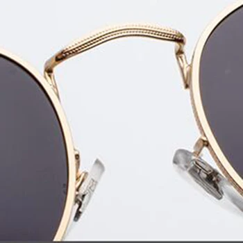 2019 Prabangus Veidrodis Akiniai nuo saulės Moterims/Vyrams Markės Dizaineris Lady Klasikinis Apvalus Saulės Akiniai UV400 Lauko Oculos De Sol Gafas