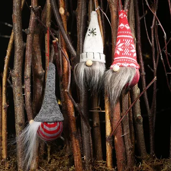 2020 Kalėdų Beveidis Gnome Santa Kalėdų Medžio Kabo Ornamentu Lėlės Apdailos