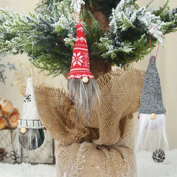 2020 Kalėdų Beveidis Gnome Santa Kalėdų Medžio Kabo Ornamentu Lėlės Apdailos