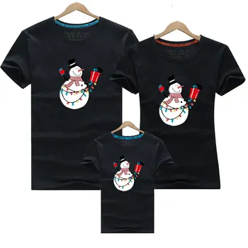 2020 Kalėdų Šeimos Atrodyti Sniego Elnias Mama Mane ir Drabužiai Atitinkančių Šeimos Drabužių Rinkinius, Mama, Dukra, Tėvas Kūdikį T-shirt