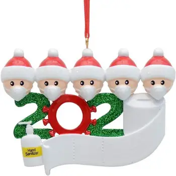 2020 Karantino Papuošalai Kalėdų Dovana Asmeninį Kabinti Pakabučiai Pandemijos -Socialinę Šalies Tolina Santa Claus Ornamentu