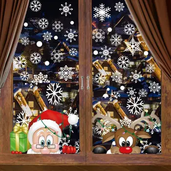 2020 Linksmų Kalėdų Sienų Lipdukai Lango Stiklo Festivalis Sienos Lipdukai Santa Freskomis, Naujieji Metai, Kalėdiniai Papuošalai, Namų Dekoro