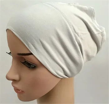 2020 m., minkštas modalinis vidinis Hijab Kepurės Musulmonų ruožas Turbaną bžūp Islamo Underscarf variklio Dangčio skrybėlę moterų lankelis turbante mujer