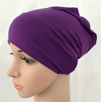 2020 m., minkštas modalinis vidinis Hijab Kepurės Musulmonų ruožas Turbaną bžūp Islamo Underscarf variklio Dangčio skrybėlę moterų lankelis turbante mujer