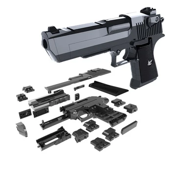 2020 m. Nauja statyba blokai žaislai ginklas žaislai ginklą Desert Eagle ir Revolveris wtih kulka plastikinis pistoletas modelio vaikų berniukų dovana