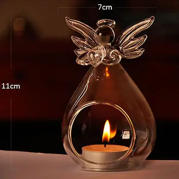 2020 m. visiškai Naujas Angel Stiklo Kristalų Kabinti Arbata Šviesos Žvakių Laikiklis Namų Dekoro Žvakidė karšto boho dekoras
