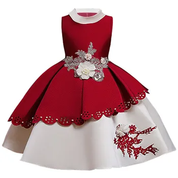 2020 Merginos Prabangūs Suknelė Šalis Elegantiškas Princesė Suknelė Mergaitėms Vestuvių Suknelė Vaikų Lacy Raudona Žalia Suknelė Vestidos 3 8 12 Metų