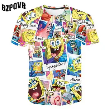 2020 metų Vasaros Kūdikių Berniukų marškinėliai Simpson 3d Spausdinimo Vaikų Marškinėliai Juokinga Streetwear Vaikų Mergaičių Atsitiktinis Viršūnių O-Kaklo Drabužius, 4-14T