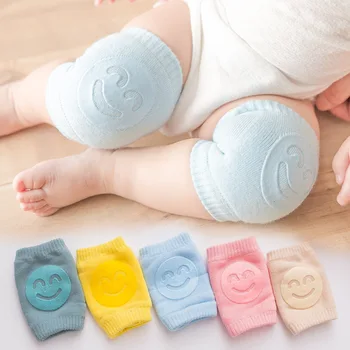 2020 Metų Vasaros Kūdikių Saugos Anti-Slip Kojinės Alkūnės Pagalvėlės Bamblys Nuskaitymo Kelio Pagalvėlės Kūdikiams, Vaikams Kneepad Besišypsantis Veidas Antkelius