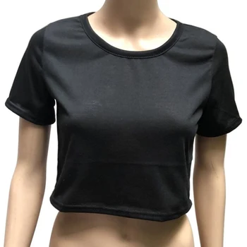2020 metų Vasaros Moterų Mados Pasėlių Top Marškinėliai Kieto Spalvų O-Kaklo trumpomis Rankovėmis T-shirt Atsitiktinis Tees Pagrindinio vientisos Spalvos