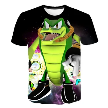2020 metų Vasaros Naują Vaikai Sonic the Hedgehog Marškinėliai 3D Spausdinimo Animacinių filmų Anime T-shirts Dragonball Poliesteris Marškinėliai Tee Azijos Dydis 4~14T
