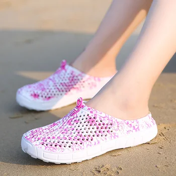 2020 metų vasaros paplūdimio Klumpės šlepetės moterims laisvalaikio Bateliai Kvėpuojantis sandalai valentino slydimui dėl moterų fifo namų Skaidres moterims